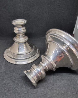 Beautiful Pair of Heavy Silver Plate Candle Holders | Antique & Vintage | Moonee Ponds Antiques | Australia Wide Delivery
