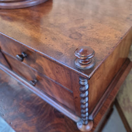 Rare Georgian Flame Mahogany Miniature Chest on Chest