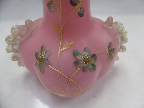 Victorian Glass Satin Ruby Vase