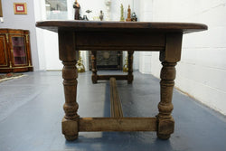 French 19th Century Turned Leg Oak Farmhouse Table | Antique & Vintage | Moonee Ponds Antiques | Australia Wide Delivery
