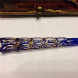 Victorian Cameo Cut Glass Cheroot Holder