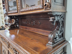 Grand French Oak Gothic Style Buffet With Amazing Detailed Carvings | Antique & Vintage | Moonee Ponds Antiques | Australia Wide Delivery