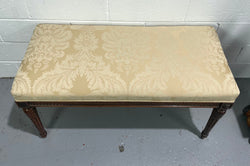 French Louis XVI Style Walnut Upholstered Stool | Antique & Vintage | Moonee Ponds Antiques | Australia Wide Delivery