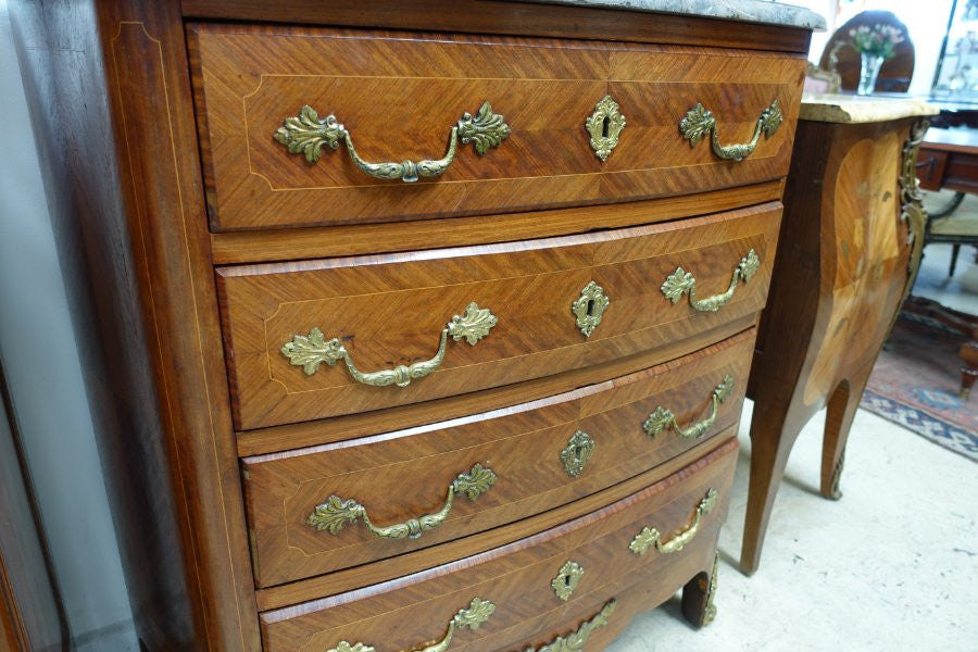 French Louis XIV Style Walnut Inlaid Commode | Antique & Vintage | Moonee Ponds Antiques | Australia Wide Delivery