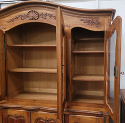Magnificent French Walnut Two-Body Four Door Display Cabinet | Antique & Vintage | Moonee Ponds Antiques | Australia Wide Delivery