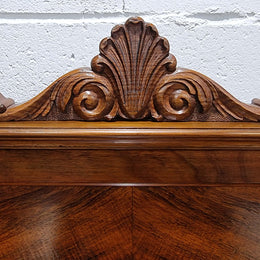 Fabulous Antique two door Blackwood and Fiddleback sideboard with lovely presence and also plenty of room for storage. In original detailed condition.