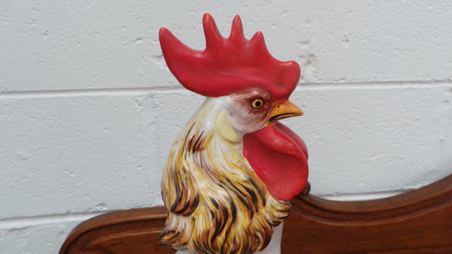 Antique Majolica Rooster