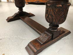 Vintage French Oak Bulbous Stretcher Base Coffee Table | Antique & Vintage | Moonee Ponds Antiques | Australia Wide Delivery