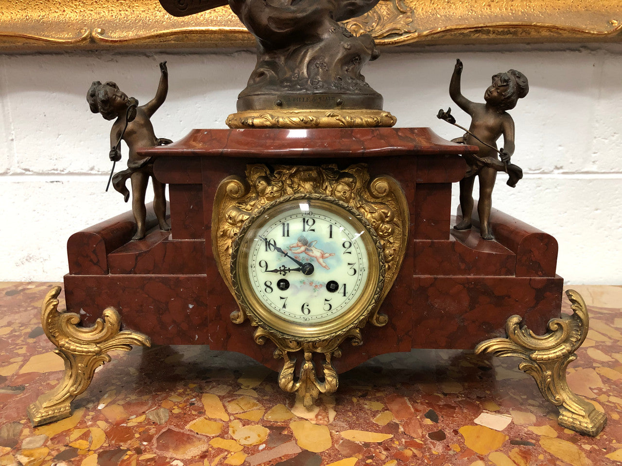 Antique French Bronzed Mantle Clock | Antique & Vintage | Moonee Ponds Antiques | Australia Wide Delivery