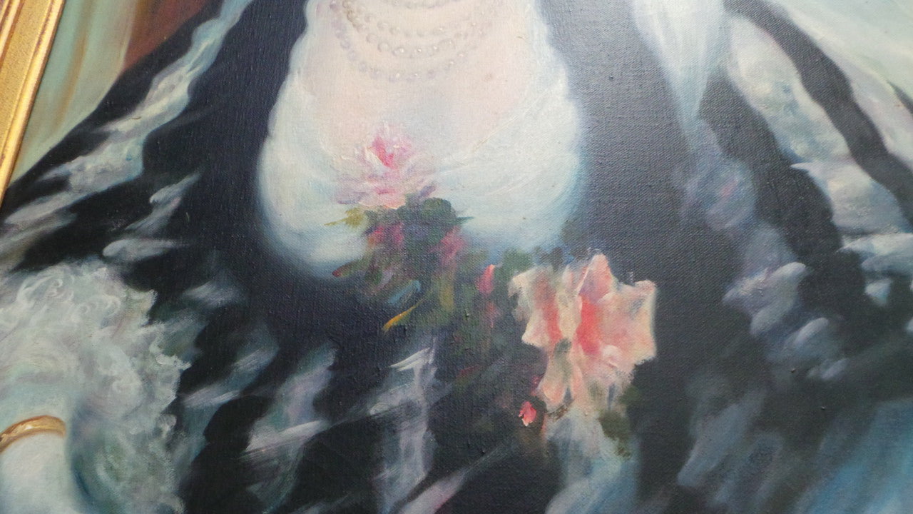 Beautifully Gilt Framed Antique Oil On Canvas By Van Damme
