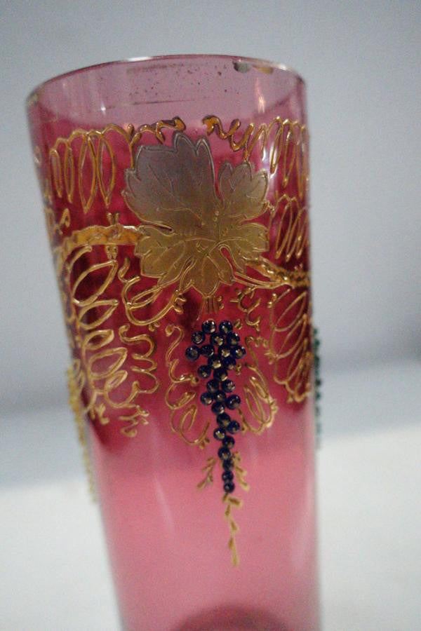 Bohemian Moser Style Cranberry Art Glass-3 | Antique & Vintage | Moonee Ponds Antiques | Australia Wide Delivery