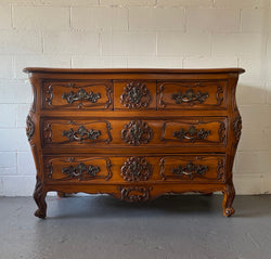 French Walnut Provincial Louis XV Style Five Drawer Commode | Antique & Vintage | Moonee Ponds Antiques | Australia Wide Delivery