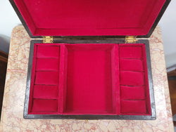 Vintage Unusual Camphor Wood Fitted Jewellery Box | Antique & Vintage | Moonee Ponds Antiques | Australia Wide Delivery