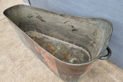 Rare French 19th Century Copper & Galvanized Interior Bath Tub | Antique & Vintage | Moonee Ponds Antiques | Australia Wide Delivery
