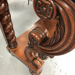 Antique French Flame Mahogany Console Table