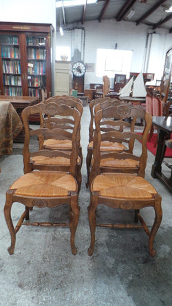 Set of Six Fabulous French Oak Dining Chairs | Antique & Vintage | Moonee Ponds Antiques | Australia Wide Delivery