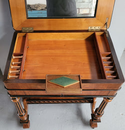 French 19th Century Mahogany & Ebonised Sewing-Work Table | Antique & Vintage | Moonee Ponds Antiques | Australia Wide Delivery