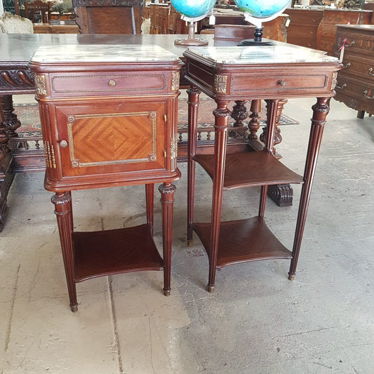 Pair of French Louis XVI Bedside Cabinets