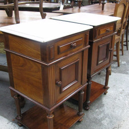 Pair Of French Mahogany Bedside Cabinets