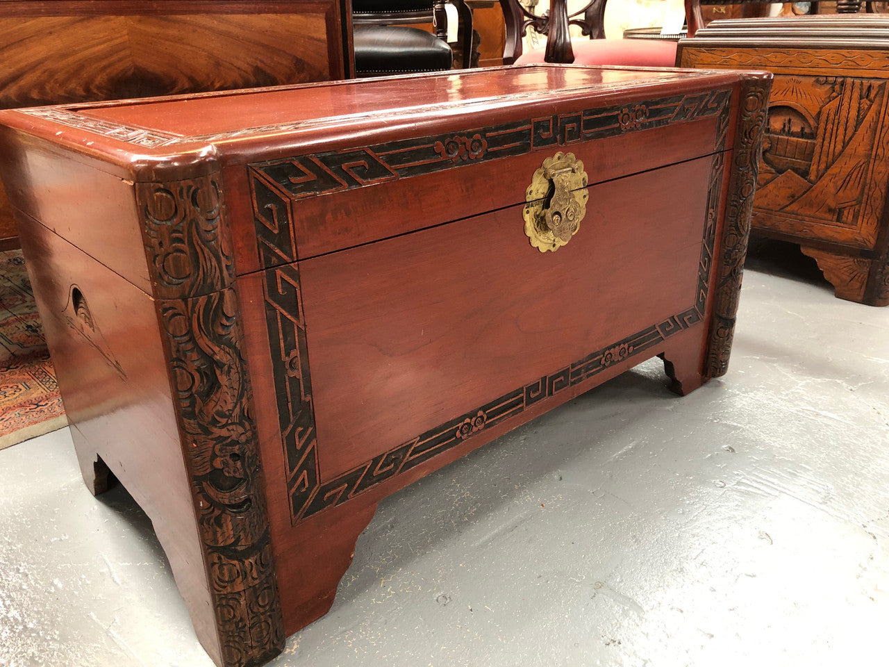 Lovely Camphor Wood Chest | Antique & Vintage | Moonee Ponds Antiques | Australia Wide Delivery