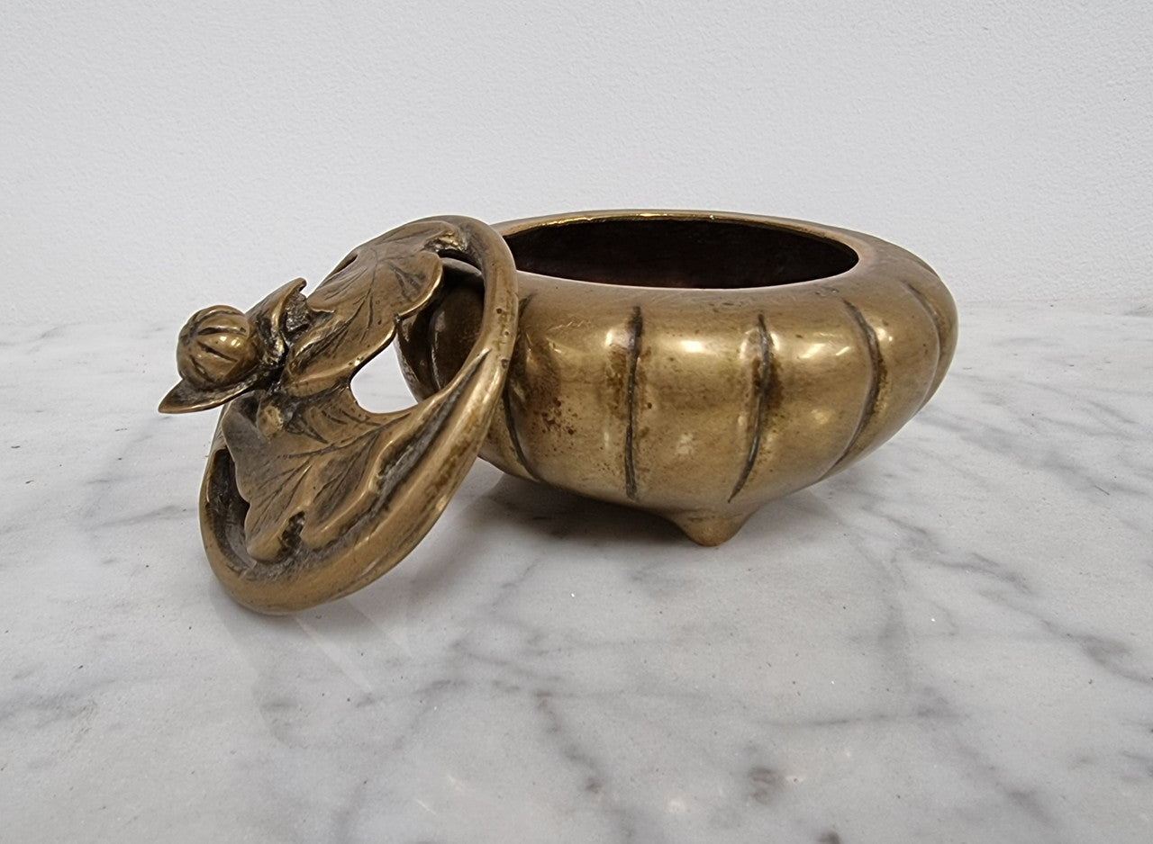 Antique Chinese Brass 3 Legged Incense Burner | Antique & Vintage | Moonee Ponds Antiques | Australia Wide Delivery