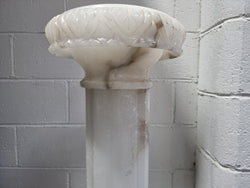 Electrified French White Alabaster Pedestal | Antique & Vintage | Moonee Ponds Antiques | Australia Wide Delivery