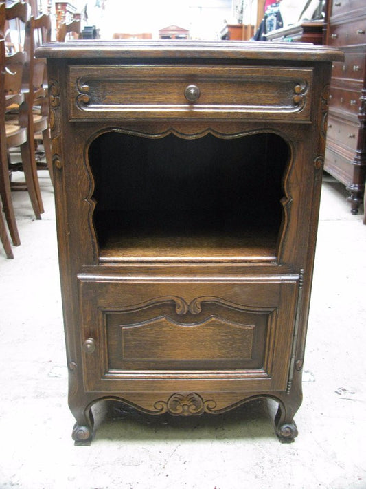 French Oak Bedside Cabinet