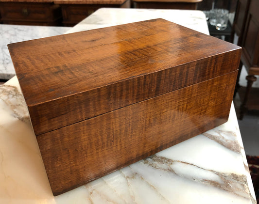 Antique Fiddleback Blackwood Box
