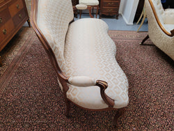 French Louis XV Style Walnut Upholstered Settee | Antique & Vintage | Moonee Ponds Antiques | Australia Wide Delivery