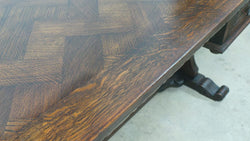 French Oak Desk With A Parquetry Top | Antique & Vintage | Moonee Ponds Antiques | Australia Wide Delivery