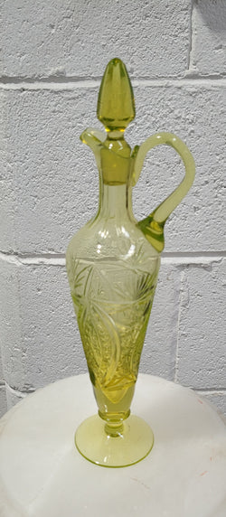 Stunning Uranium Glass Decanter & Stopper | Antique & Vintage | Moonee Ponds Antiques | Australia Wide Delivery