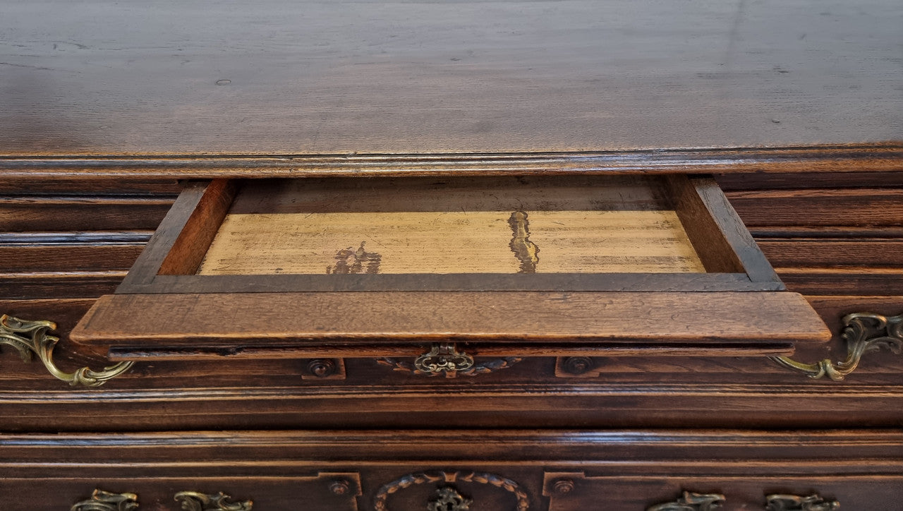 Early 19th Century Carved Oak Three-Drawer Commode | Antique & Vintage | Moonee Ponds Antiques | Australia Wide Delivery