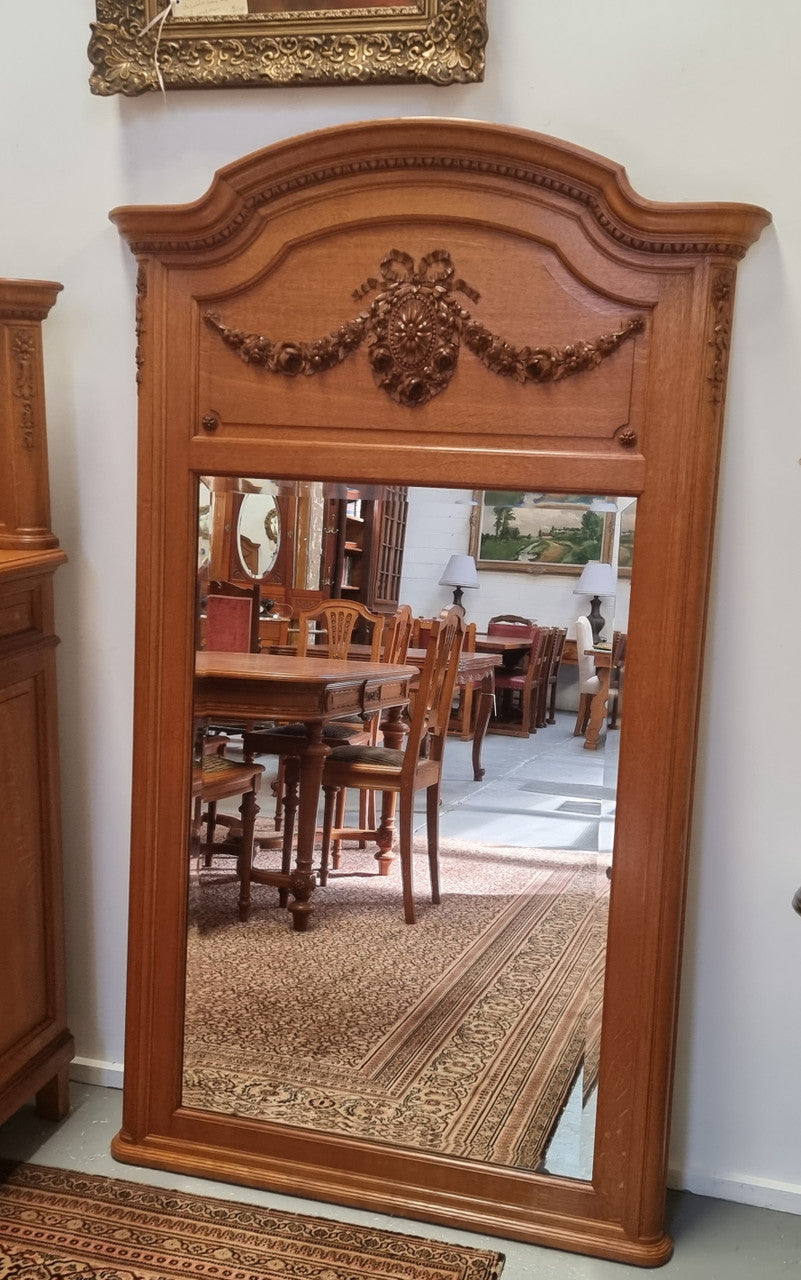 Beautiful French Oak Louis XVI Style Mirror | Antique & Vintage | Moonee Ponds Antiques | Australia Wide Delivery