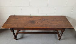 Rustic French Oak Stretcher Base Coffee Table | Antique & Vintage | Moonee Ponds Antiques | Australia Wide Delivery