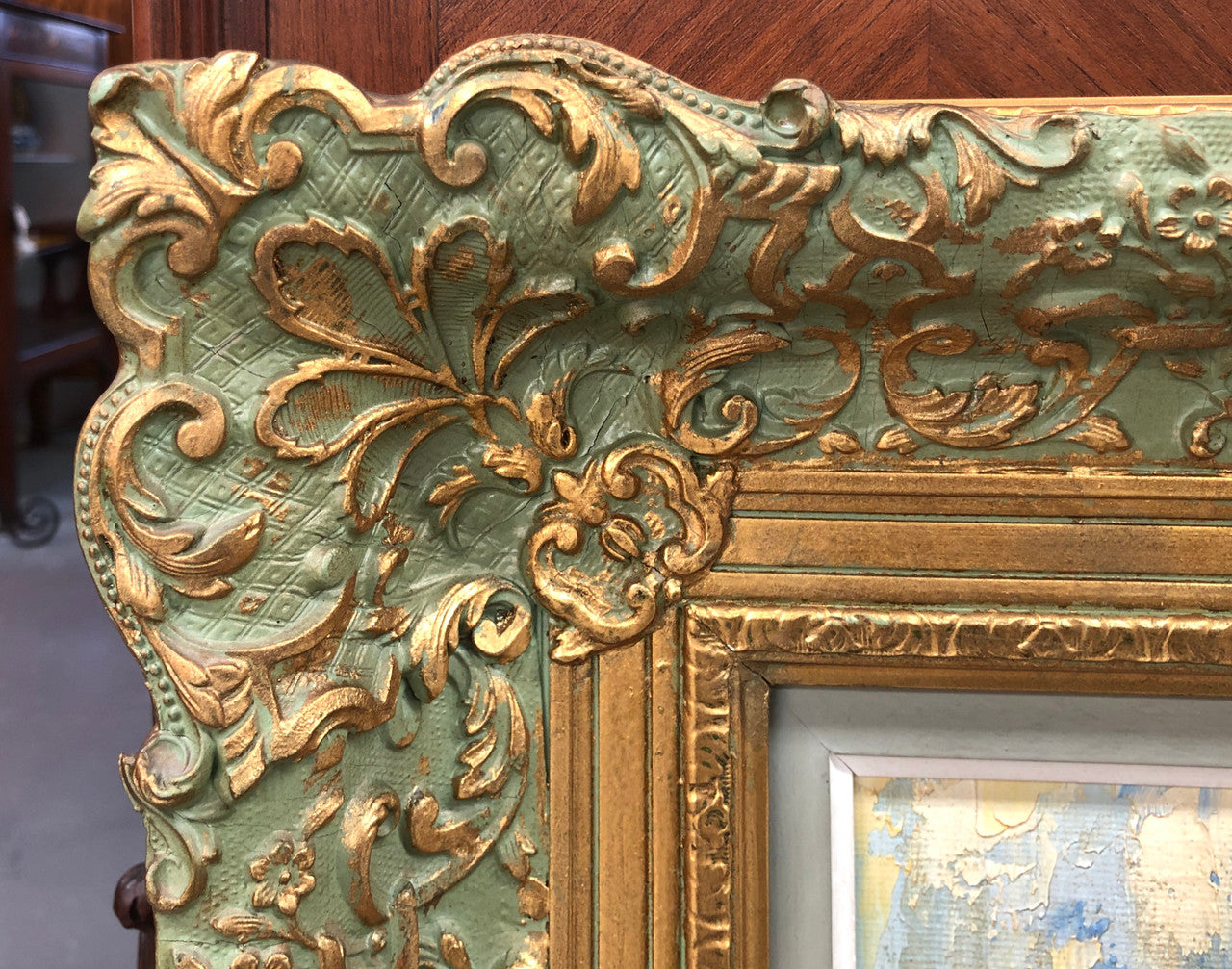 Beautifully framed floral oil on canvas