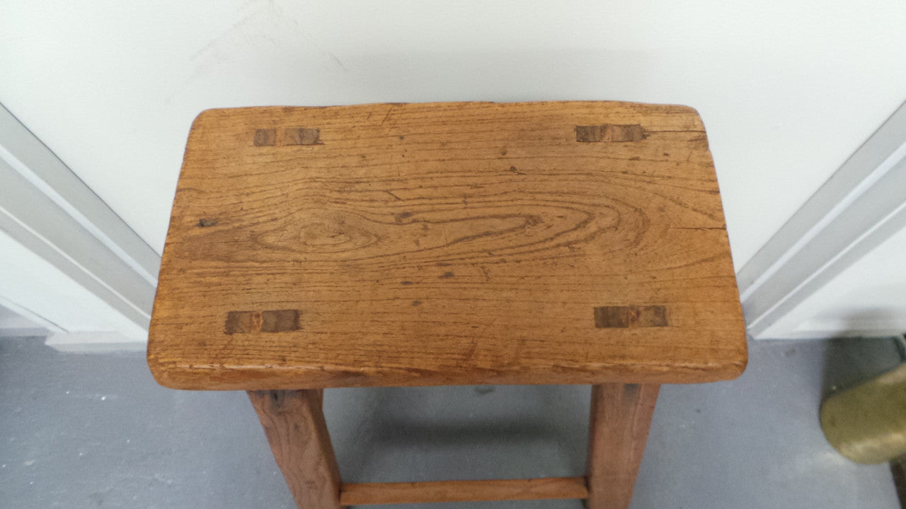 An Early 19th Century Small Elm Stool | Antique & Vintage | Moonee Ponds Antiques | Australia Wide Delivery