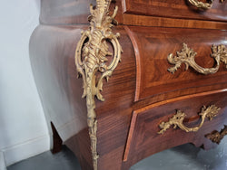 Grand French Bombe Shape Rosewood & Walnut Marble Top Commode | Antique & Vintage | Moonee Ponds Antiques | Australia Wide Delivery