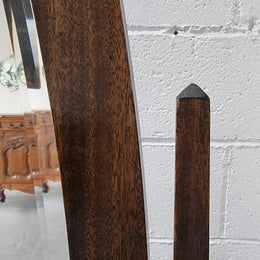 Lovely simple Antique Walnut cheval mirror with original bevelled mirror. In good original detailed condition.