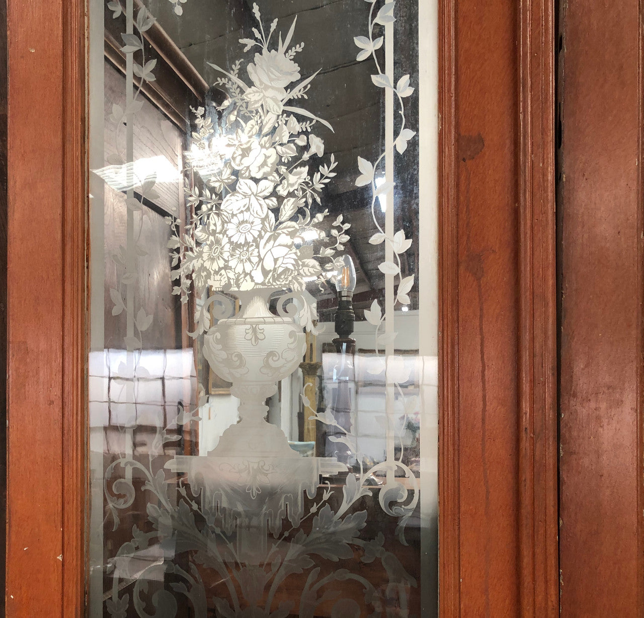 Beautiful Pair of French Antique Doors With Acid Etched Panels | Antique & Vintage | Moonee Ponds Antiques | Australia Wide Delivery