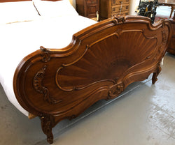 French Louis XIV th Style Walnut Carved Bed | Antique & Vintage | Moonee Ponds Antiques | Australia Wide Delivery