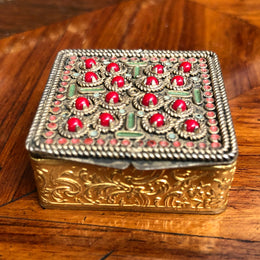 Antique Gilt French Miniature Compact