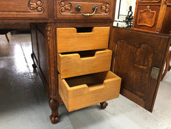 French Oak Louis XV Style Partners Desk | Antique & Vintage | Moonee Ponds Antiques | Australia Wide Delivery