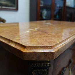 French Rosewood And Walnut Parquetry Inlaid Chest Of Drawers
