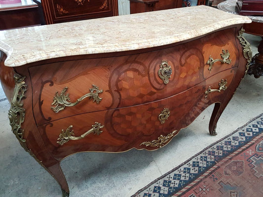 French 19th Century Parquetry Inlaid Commode