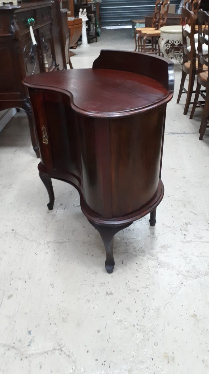 A Period Mahogany Kidney Shaped Multi Purpose Cabinet | Antique & Vintage | Moonee Ponds Antiques | Australia Wide Delivery