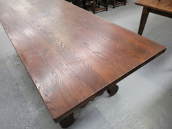 Spanish Style French Oak Farmhouse Table with Ironwork Underneath | Antique & Vintage | Moonee Ponds Antiques | Australia Wide Delivery