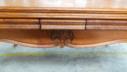French Oak Parquetry Top Extension Dining Table-1 | Antique & Vintage | Moonee Ponds Antiques | Australia Wide Delivery