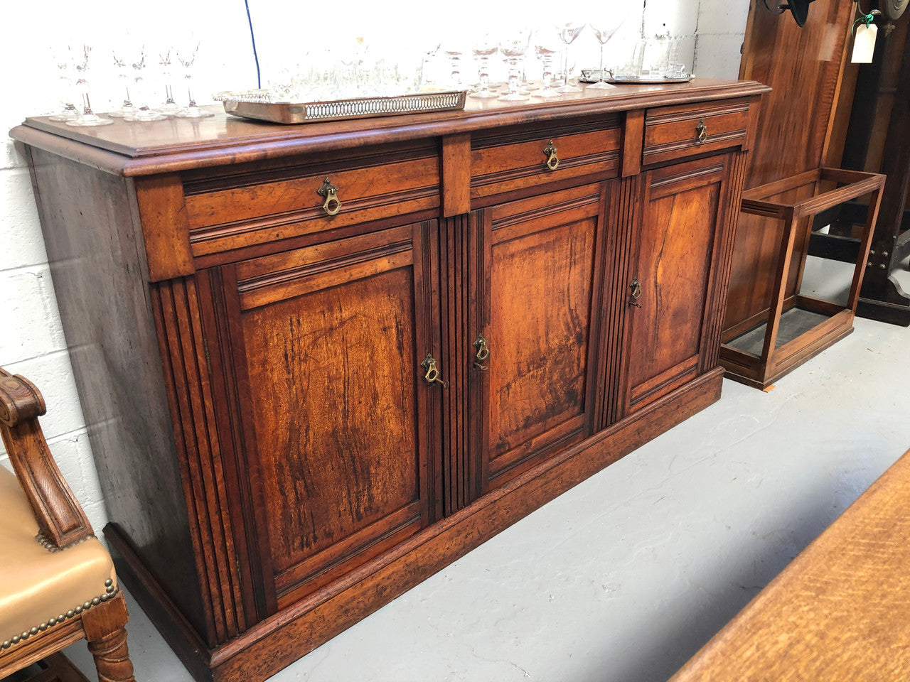 Australian Solid Cedar Three Door Sideboard | Antique & Vintage | Moonee Ponds Antiques | Australia Wide Delivery
