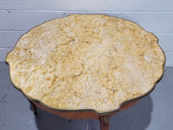 Louis XV Style Parquetry Inlaid Coffee Table With Shaped Marble Top | Antique & Vintage | Moonee Ponds Antiques | Australia Wide Delivery
