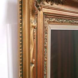 Beautiful large signed M. Govers English oil on canvas of fruit in a lovely ornate gilt frame in very good condition.